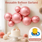 Garland Balloons Reusable, PVC Party Decor Arch Kit，5balls-White - Image 3