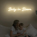 Baby In Bloom LED Light Sign for Wall Art Decor 1st Birthday Neon Sign LED Baby Shower Room Decor Gift Home Party-28inch by ANROOMZI