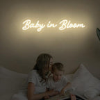 Baby In Bloom LED Light Sign for Wall Art Decor 1st Birthday Neon Sign LED Baby Shower Room Decor Gift Home Party-28inch by ANROOMZI