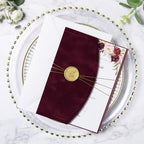 ponatia Burgundy Velvet 5x7 Wedding Invitation Envelopes Sleeves - Image 6