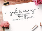 Address Stamp, Custom Self Inking Pre-Inked Personalized Return Address Stamper with Your Name and Address for Wedding Envelopes, PSI by PrettySweetParty - Image 2