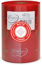 Expo International Decorative Matte Tulle, Roll/Spool of 6” X 100 Yards, Lightweight Polyester Tulle Fabric for Tutus, Costumes, and Party Decorations, Washable, Easy-to-Use, Red by ExpoInternational
