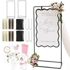 Black 2Pack Wedding Welcome Sign Stand, Easel Stand for Sign Poster by Victawks