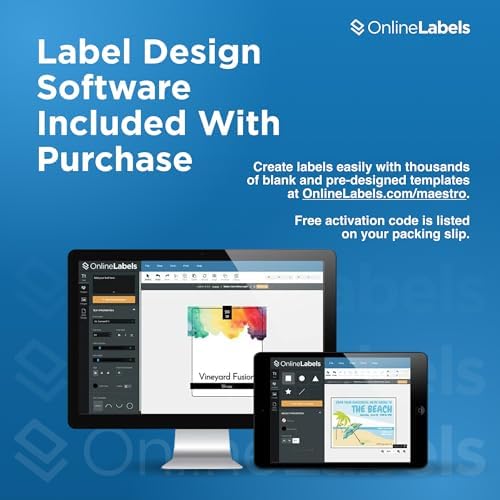 OnlineLabels 8.5" x 11" Sticker Paper - Waterproof Matte - Inkjet Only - Image 3