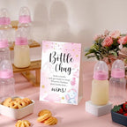 TrelaCo 20 Pcs Bottle Chug Game, Elephant Theme Baby Shower Favors, Pink - Image 4
