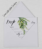 50 Blank RSVP Cards with White Envelopes-Greenery Style Response Card-RSVP for Wedding-Rehearsal Dinner-Baby Shower-Bridal Shower-Engagement Party Invitations - Image 6