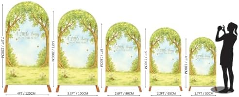 A Little Honey is on The Way Baby Shower Arch Backdrop - Bee/Honeycomb/Jungle Themed Watercolor Party Banner, Photo Booth Background for Newborn Celebration Decor (Twin Trees,6FT) - Image 6