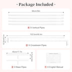 6.6ftx6.6ft Backdrop Stand, White Portable Pipe and Drape Backdrop Stand for Parties Silver Wedding Garden Balloon Arch Frame for Wedding Birthday Parties Banquets Background Decor (6.6x 6.6ft-White) - Image 6