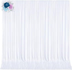 10ft x 15ft White Wrinkle Free Backdrop Curtains for Wedding Party Backdrops Curtain Drapes Fabric Decorations Photo Back Drop Cloth for Baby Shower Photography Stage Reception by Tao-GePartyDecorations