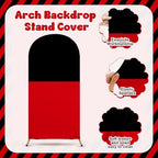 7 x 4 Ft Cartoon Mouse Birthday Backdrop Red Black Cartoon Arch Cover - Image 4