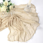 12 Pack 35 x 120 Inch Beige Table Runner Cheesecloth - Image 7