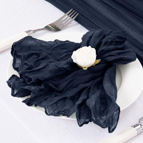 DeZerlor Navy Blue Washable Cheesecloth Napkins Set of 50 for Party - Image 6