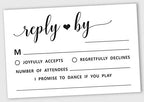50 Blank RSVP Cards with White Envelopes-White Style Response Card-RSVP for Wedding-Rehearsal Dinner-Baby Shower-Bridal Shower-Engagement Party Invitations by Inkdotpot