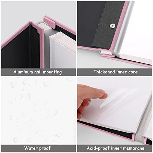 Zesthouse Large 18In Photo Album Self Adhesive 60 Pages, Scrapbook Albums with Sticky Page Holds 10x12 & 8x10 & 5X7 & 4x6 Pictures, DIY Photo Book Ideal Gift for Family Wedding Baby - Image 6