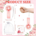 50Pcs Pink Quinceanera Mini Handheld Fans Sweet 15 Birthday Party Favors - Image 3