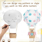 Meooeck 8 Sets White Hot Air Balloon Table Centerpieces Decor - Image 5