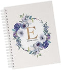 Personalized Baby Journal - Hardcover First Year Album Customized with Baby’s Name & Initial - Prompted Baby Memory Book (Purple & Blue Wreath Initial) by Unknown
