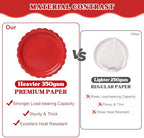Vyntra 350 Pcs Red Paper Plates and Napkins Party Supplies - Image 3