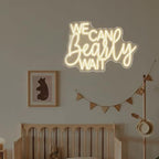 We Can Bearly Wait Neon Sign 23inch Baby Shower LED Light Sign for Home Room Decor Background Welcome Wall Decoration-Warm White - Image 4
