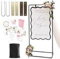Wedding Welcome Sign Stand, Black Sign Holder, Includes Design Bundle by Victawks