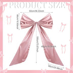 Wavwavw Giant Bow Big Wall Decor, Rouge Color, Satin, Weeding - Image 2
