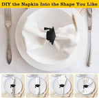 40 PCS Graduation Napkin Rings, 2026 Graduation Black Napkin Holders for Cloth Napkins Metal Napkin Holder Bulk for Graduation Party Supplies Graduation Table Decor - Image 3