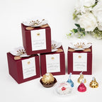 FEIYI 20 PCS Favor Boxes, Burgundy Candy Boxes 2.55x2.55x2.55 - Image 4