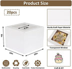 Moretoes 20pcs Cake Boxes, 10x10x8 Inches Tall Bakery Boxes with Window - Image 2