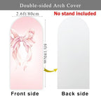 Pink Bow Arch Backdrop Cover Girls Bridal Baby Shower Birthday Party 6ft - Image 2