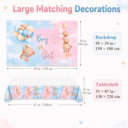 Gender Reveal Party Supplies for 50 Guests - Image 4