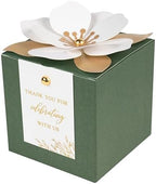 FEIYI 20 PCS Favor Boxes, Olive Green, 3.55x3.55x3.55 by FEIYI