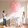 28in Giant Gender Reveal Gift Box with 40 Pcs Pink Balloons for Girls by ZOIIWA