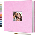 Vienrose Large Self Adhesive Photo Album with Window 13x12.6 60 Pages Pink by Vienrose