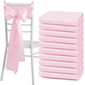 Pink Satin Chair Sashes, 6 x 108 inch, 50 Pcs by Counfeisly