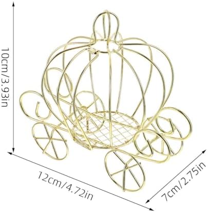 VILLCASE 8 Pcs Pumpkin Carriage Candy Boxes, Gold Metal Party Favors - Image 2