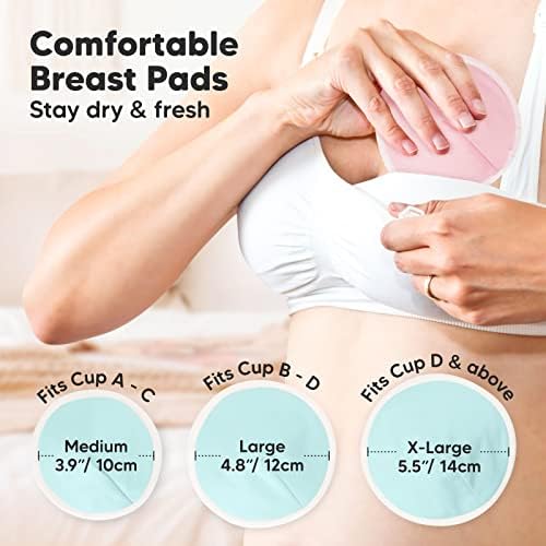 KeaBabies 14-Pack Nursing Pads with Baby Hand and Footprint Kit Frame, Baby Memory Book, Inkless Ink Pads, and Multi-Use Nursing Cover - Thoughtful Keepsake and Shower Gifts for New Mom - Image 3