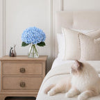 Blue Hydrangea Artificial Flowers in Vase for Table Centerpiece - Image 4