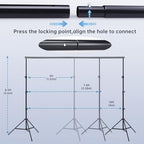 BEIYANG 8.5 x 10 FT Photo Backdrop Stand Kit, Adjustable Background Holder Support System Kit with Carrying Bag, for Photography Video Stutio, Parties Decoration, Advertising Display - Image 5