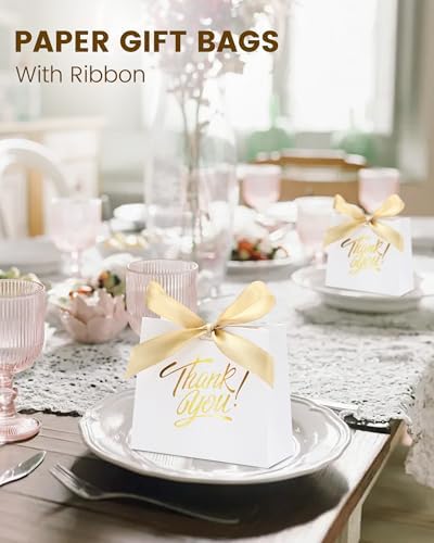 DOYIDE 120 Pack Small Thank You Gift Bags, Party Favor Bags with Bow Ribbon - Image 5