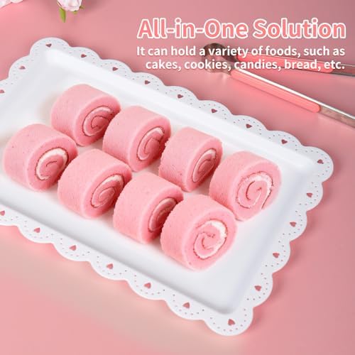 10 Pcs Dessert Table Display Set,with 6 Pcs 3-Tier Cupcake Stands & 4 Pcs Food Serving Trays- Cookie Tray Rack Cake Display Tower for Wedding, Baby Shower, Tea Party, Birthday Decorations - Image 5