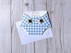 Kards by Kaylee Diaper Shape Baby Shower Invitations Sunflower Baby Q Blue Boy Gender Reveal (Blue Plaid) - Image 3