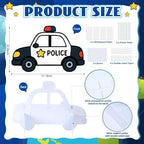 Police Birthday Party Decorations, 4.3 Feet Police Car Cardboard Stand-up Cutout Life-Size, Large Policeman Car Photo Booth Prop for Cop Theme Baby Shower Retirement Graduation Decor - Image 2