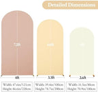 Cream Champagne Arch Backdrop Cover Set of 3 Party Wedding Arch Covers Stretchy Backdrop 6FT 6.6FT 7.2FT Decorations Baby Shower Bridal Shower Photo Birthday Arch Stand Cover Spandex - Image 5