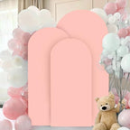 FANPROMS Wedding Arch Cover Dusty Rose 5FT 6FT 7FT Arch Backdrop Cover Set of 3 Spandex Arch Stand Cover Round Top Arch Backdrop Covers Chiara Arched Cover for Bridal Shower Banquet Party Decorations - Image 6