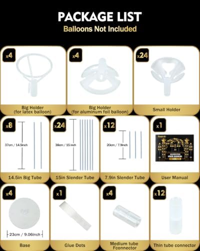 Bezente Pro Series Balloon Stand Kit Set of 4, Balloon Sticks Holder with 9 Inch Base for Table, Reusable Multi-Rod Centerpiece Stand for Wedding Birthday Baby Shower Party Decor(No Balloon) - Image 6