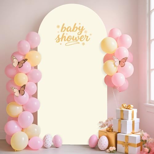Spandex Arch Cover Ivory Wedding Arch Backdrop Covers 7.2FT Chiara Arch Stand Cover Arches Covers Stretchy Backdrops Fabric Covers for Happy Birthday Baby Shower Graduation Party Decor - Image 5