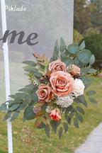 Faux Flower Swag Set of 2 for Wedding Welcome Signs Floral Swag Wedding Reception Ceremony Signs Decor (Terracotta) - Image 4