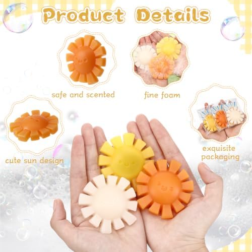 Leelosp 90 Sets Here Comes the Son Baby Shower Favors Sun Soaps Sun Handmade Scented Soap with Thank You Cards and Bags for Guests Baby Shower Game Prize Party Supplies Return Gifts - Image 3