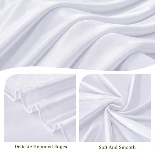Giant Bow for Backdrop Big White Bow 120x48 Inch Large Satin Ribbon Bow Wall Decor for Wedding Birthday Baby Shower Party Photo Booth, Washable Reusable Fabric Bow for Nursery Bedroom Door Hanging - Image 5