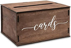 Wooden Wedding Card Box with Slot and Lid | Graduation Card Box for Party 2026 | Grad Gift Money Envelope Holder for Reception, Bridal Shower, Birthday, Retirement | Rustic Keepsake Decorations by HeatherWillow